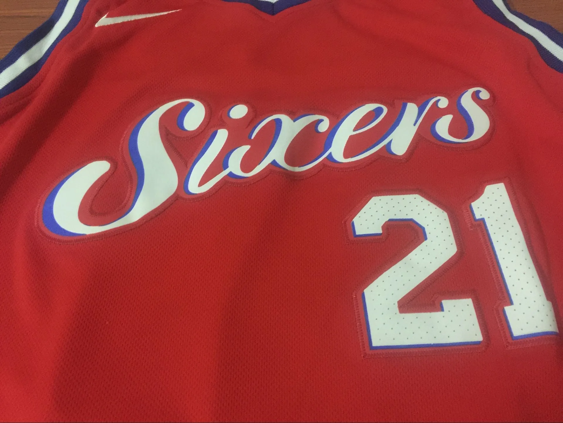 Men 21 Joel Embiid Jersey Red City Edition Philadelphia 76ers Jersey Fanatics