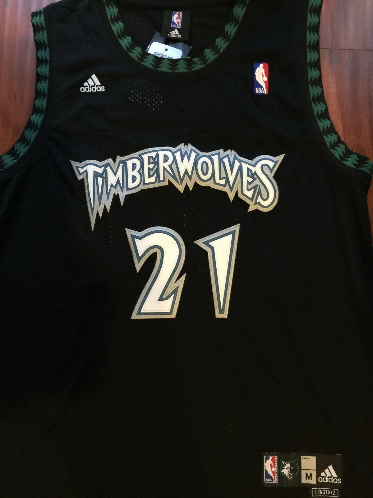 Men 21 Kevin Garnett Jersey Black Minnesota Timberwolves Swingman Jersey