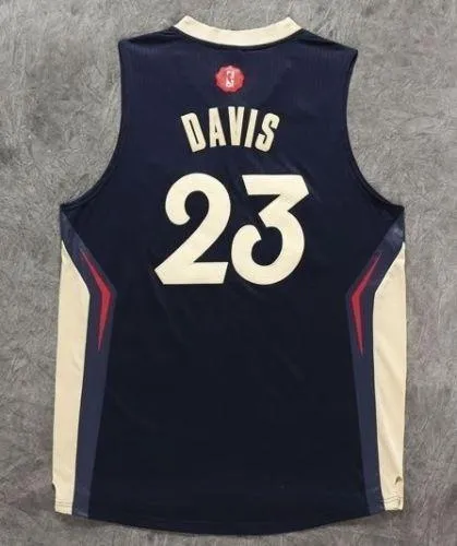 Men 23 Anthony Davis Jersey Dark Blue New Orleans Pelicans Christmas
