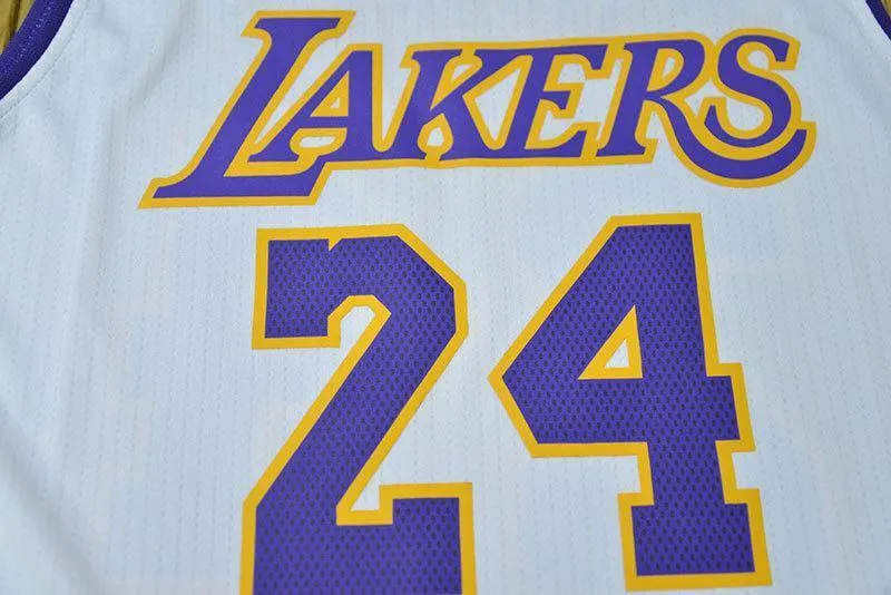 Men 24 Kobe Bryant Jersey White Los Angeles Lakers Swingman Jersey