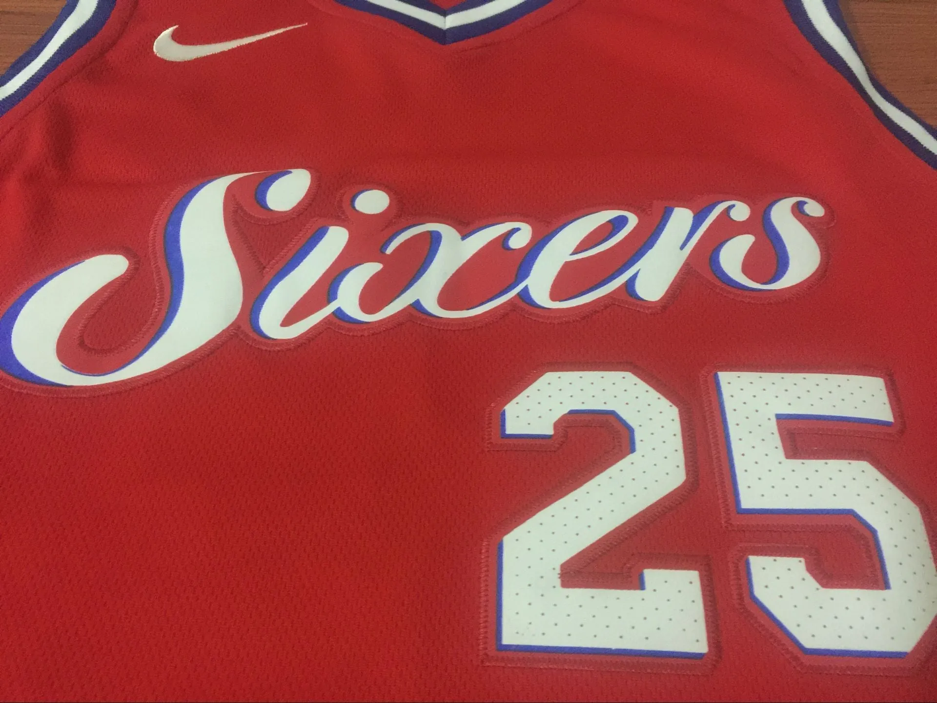 Men 25 Ben Simmons 76ers Jersey Red City Edition Philadelphia 76ers Jersey