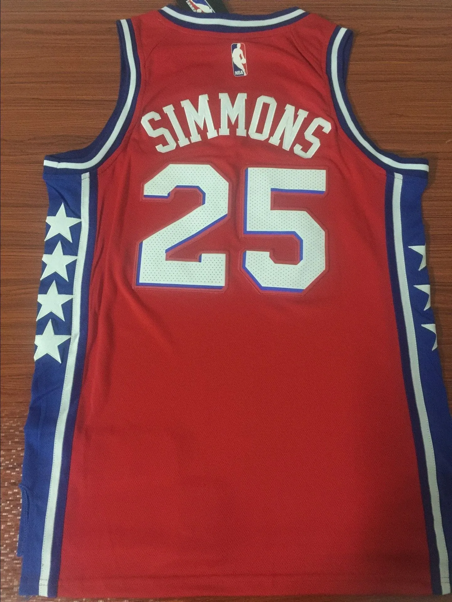 Men 25 Ben Simmons 76ers Jersey Red City Edition Philadelphia 76ers Jersey
