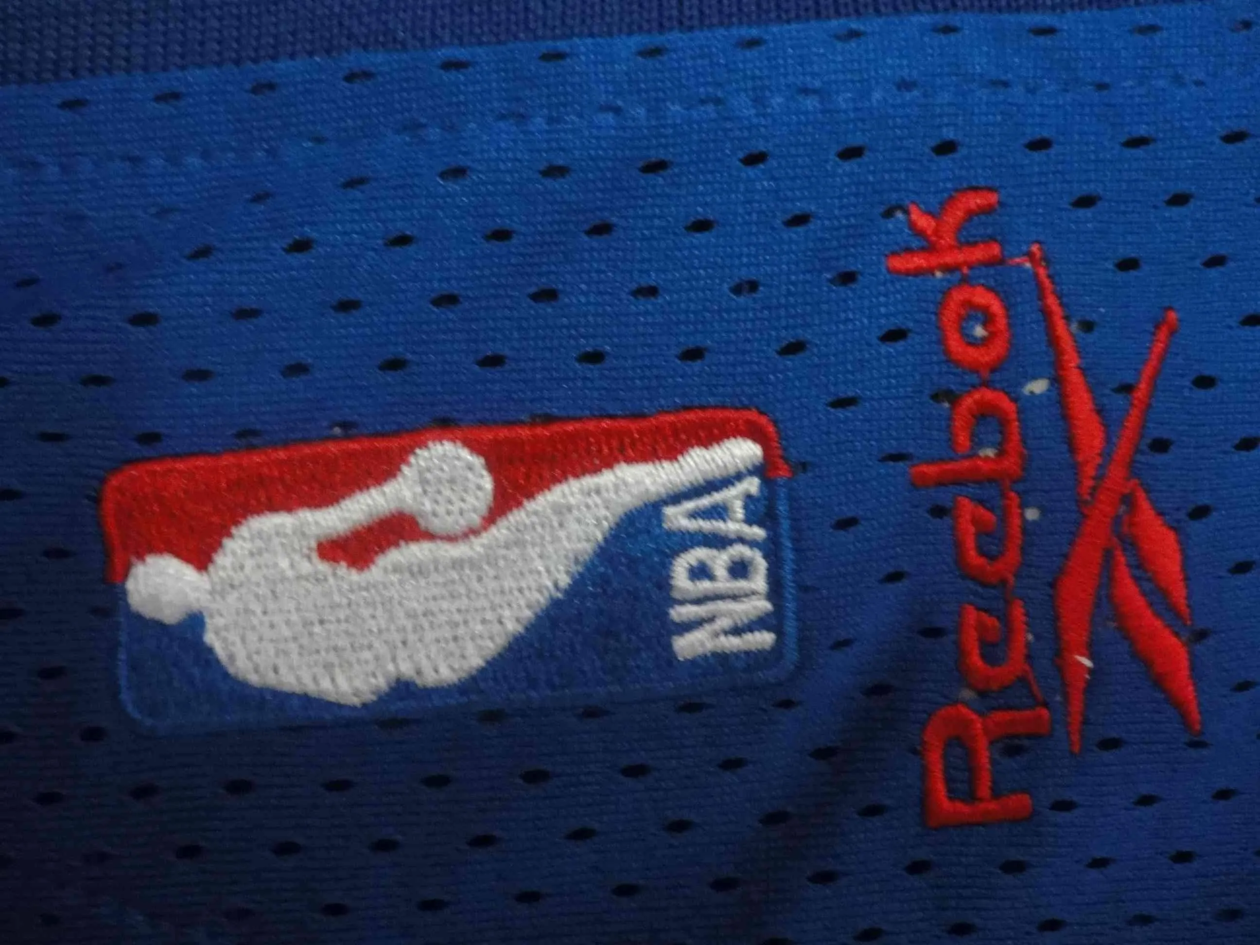 Men 3 Allen Iverson Jersey Blue&Red Philadelphia 76ers Jersey Swingman