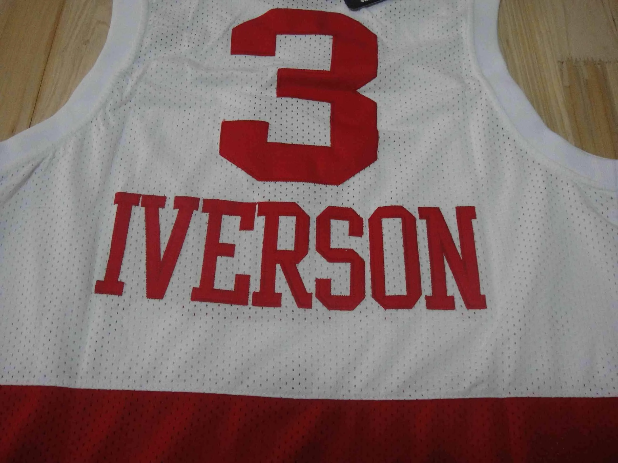 Men 3 Allen Iverson Jersey White&Red Philadelphia 76ers Jersey Swingman