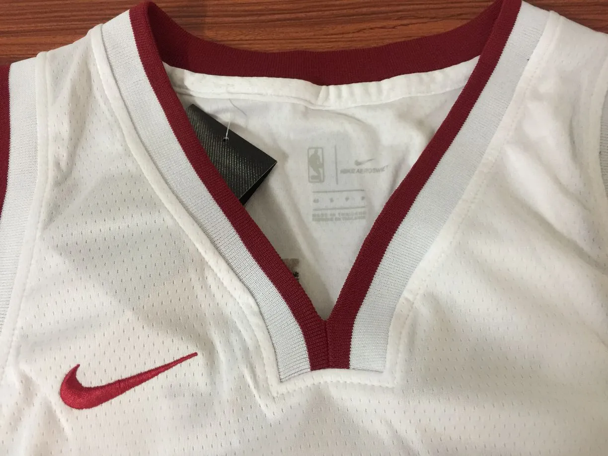 Men 3 Dwyane Wade Jersey White Miami Heat Jersey Swingman Fanatics
