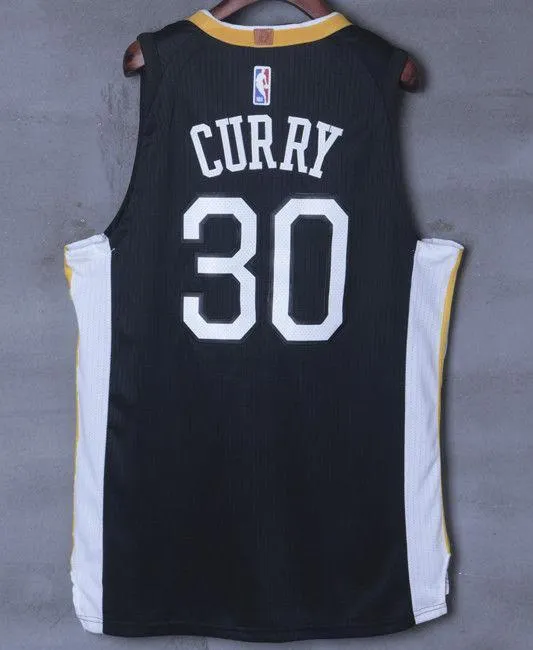 Men 30 Stephen Curry Jersey Black Golden State Warriors Jersey Player