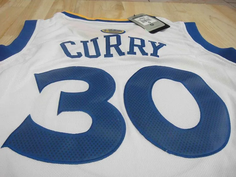 Men 30 Stephen Curry Jersey White Golden State Warriors Jersey Swingman