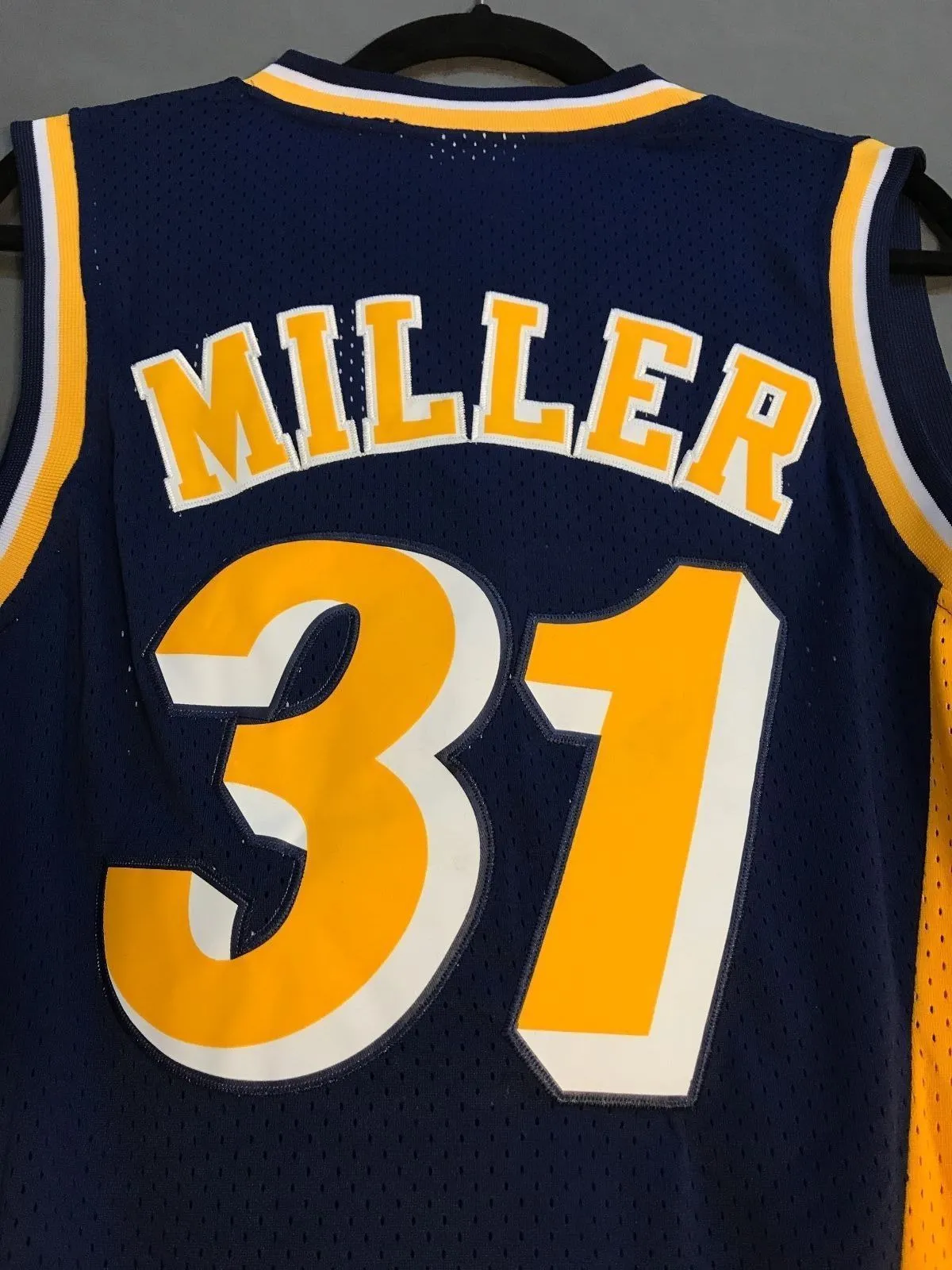 Men 31 Reggie Miller Jersey Indiana Pacers Jersey Throwback Swingman