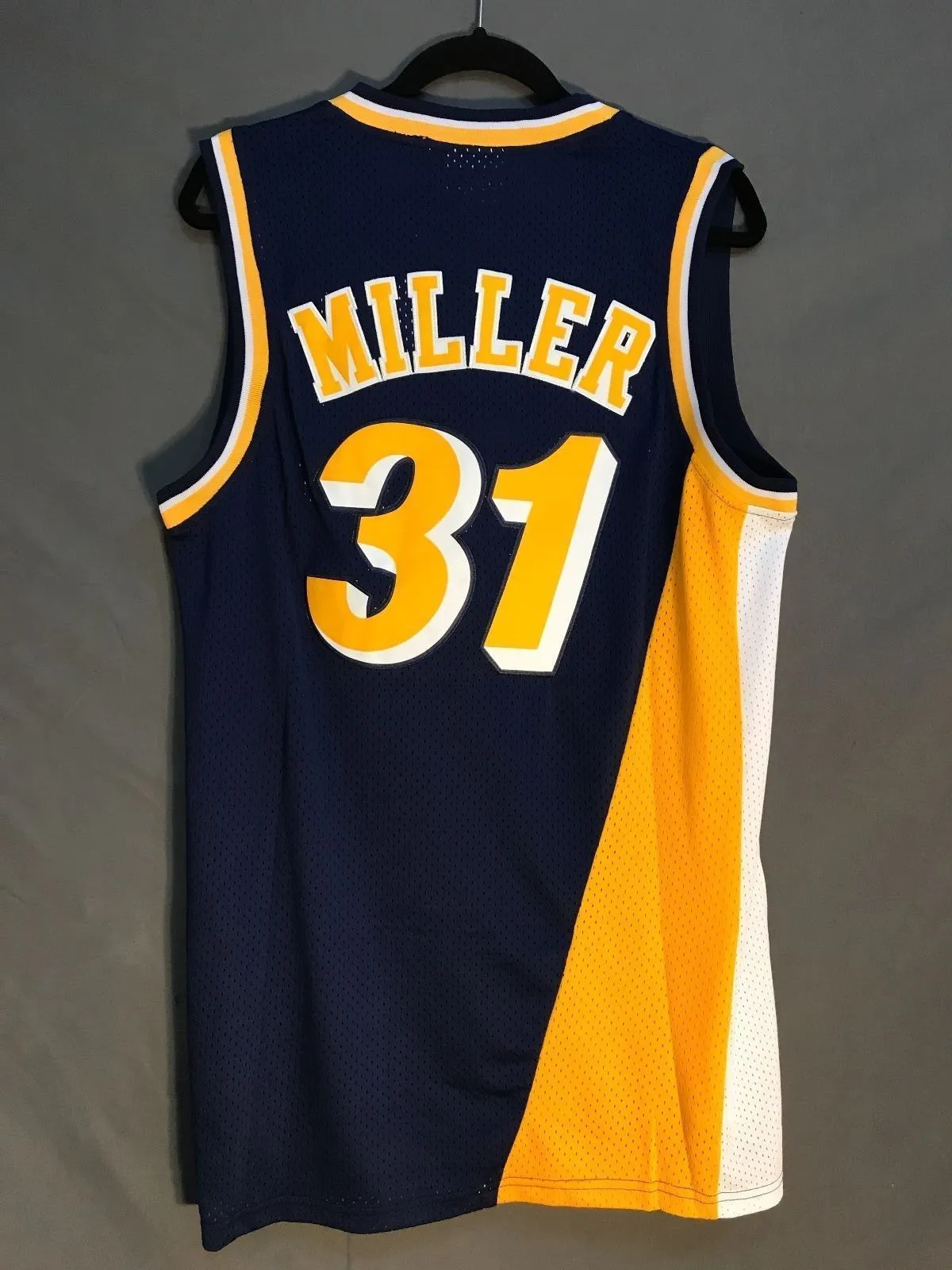 Men 31 Reggie Miller Jersey Indiana Pacers Jersey Throwback Swingman