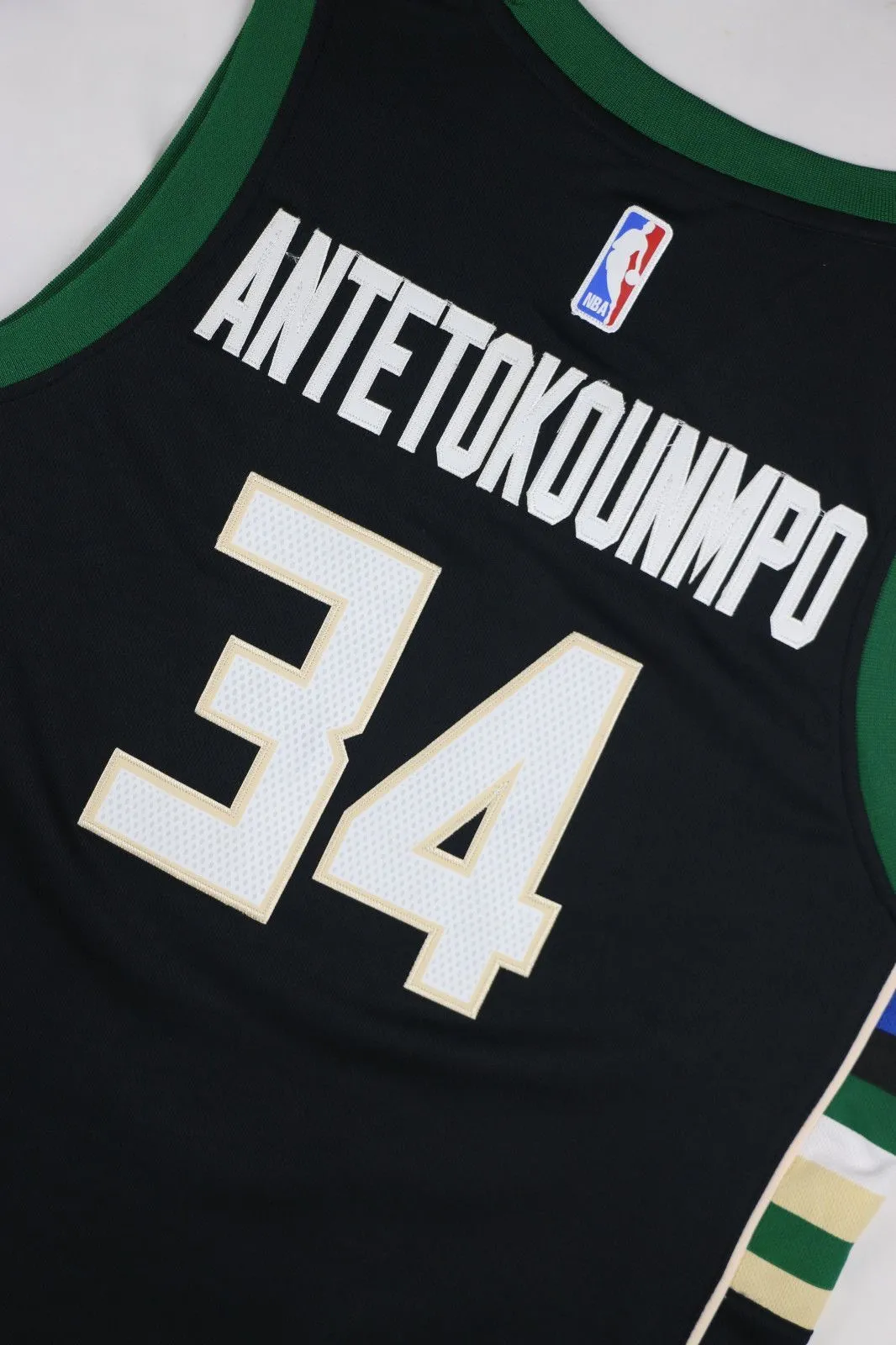 Men 34 Giannis Antetokounmpo Bucks Jersey Black Milwaukee Bucks Swingman