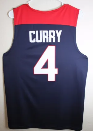 Men 4 Stephen Curry Jersey Black color USA Dream Team Swingman