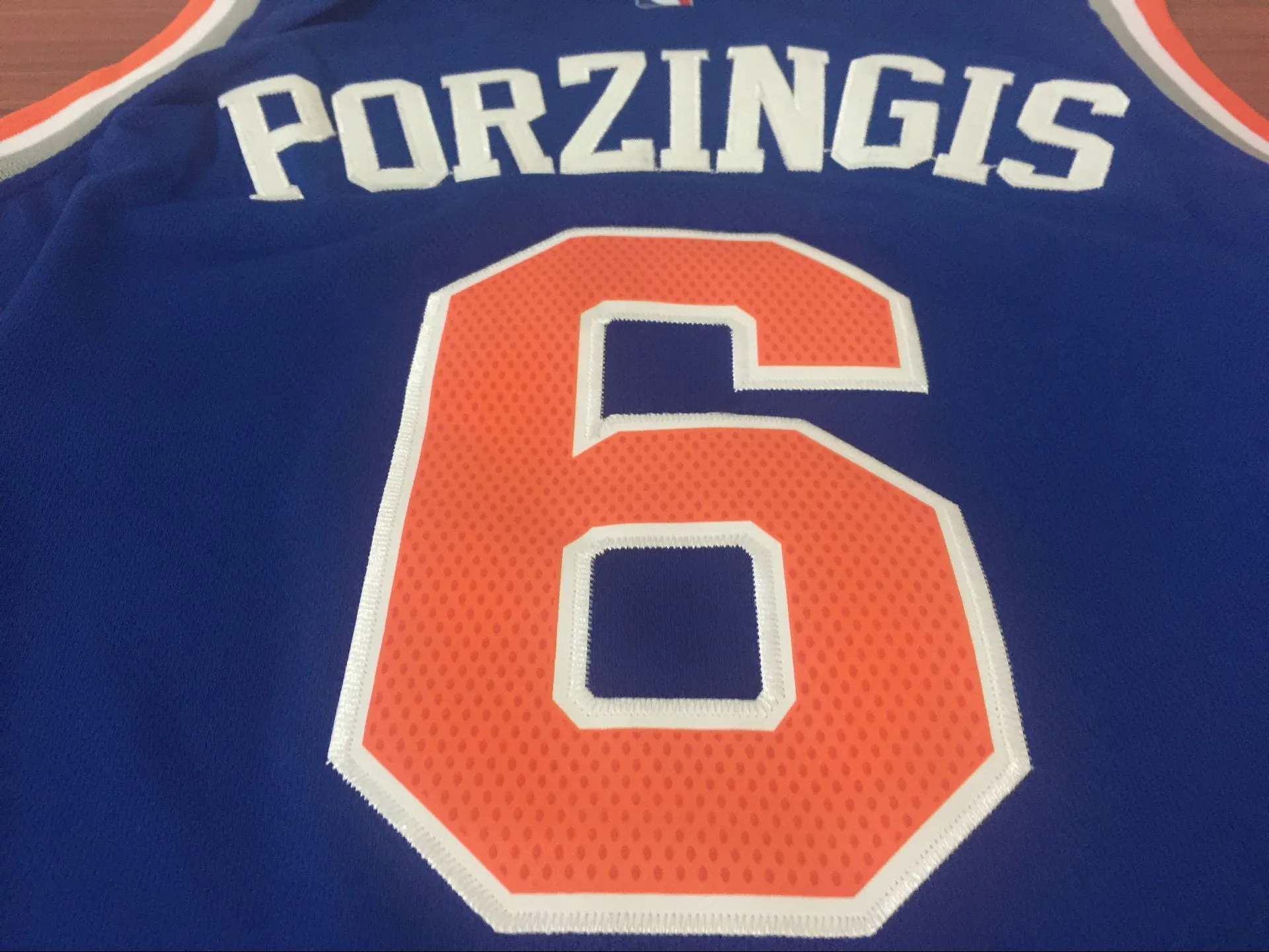 Men 6 Kristaps Porzingis Jersey Blue New York Knicks Jersey Fanatics