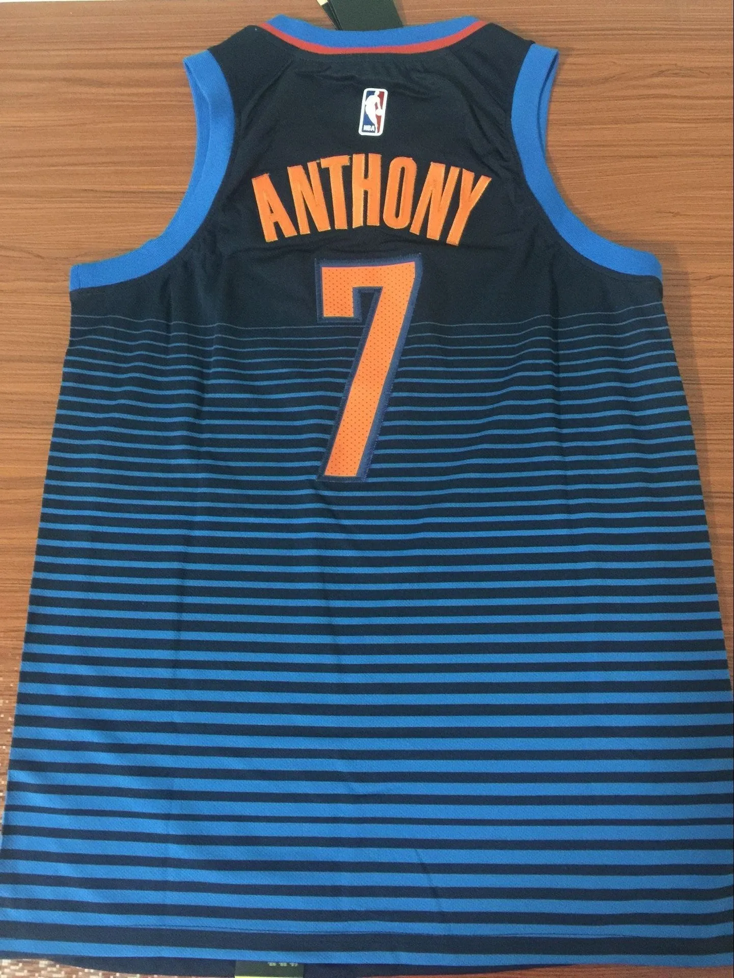 Men 7 Carmelo Anthony Jersey Blue Oklahoma City Thunder Fanatics