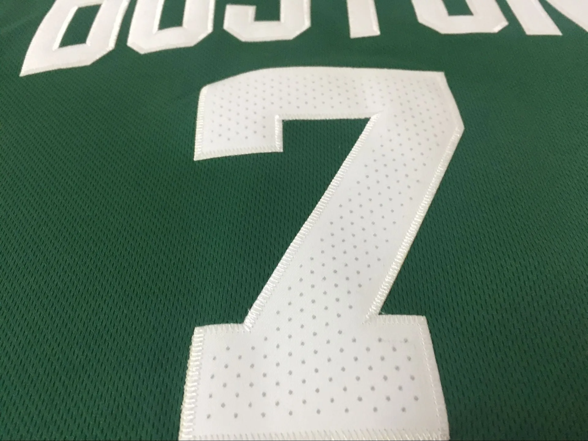Men 7 Jaylen Brown Jersey Green Boston Celtics Jersey Swingman Fanatics
