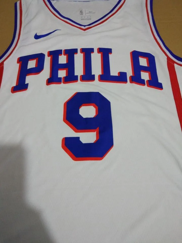 Men 9 Dario Saric Jersey White Philadelphia 76ers Swingman Fanatics