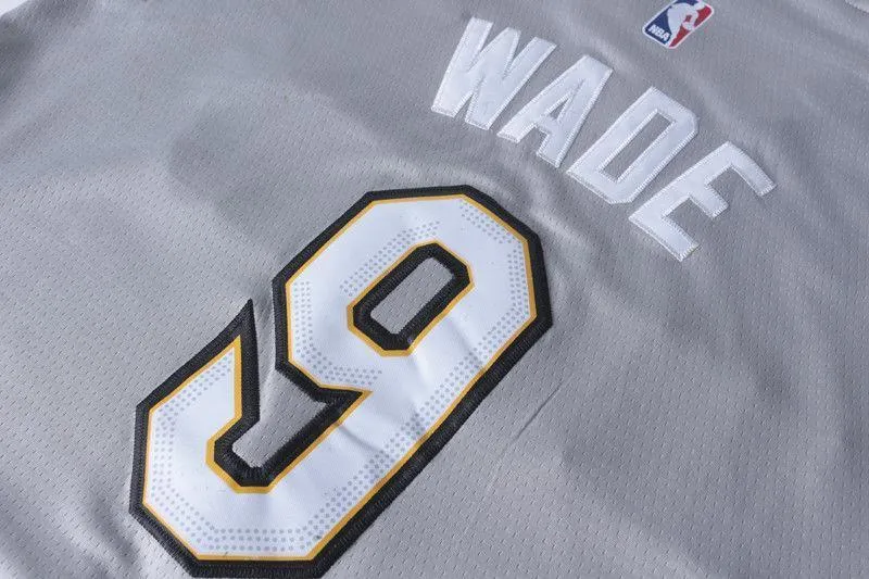 Men 9 Dwyane Wade Jersey Gray the Land Cleveland Cavaliers City Player
