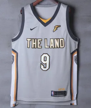 Men 9 Dwyane Wade Jersey Gray the Land Cleveland Cavaliers City Player