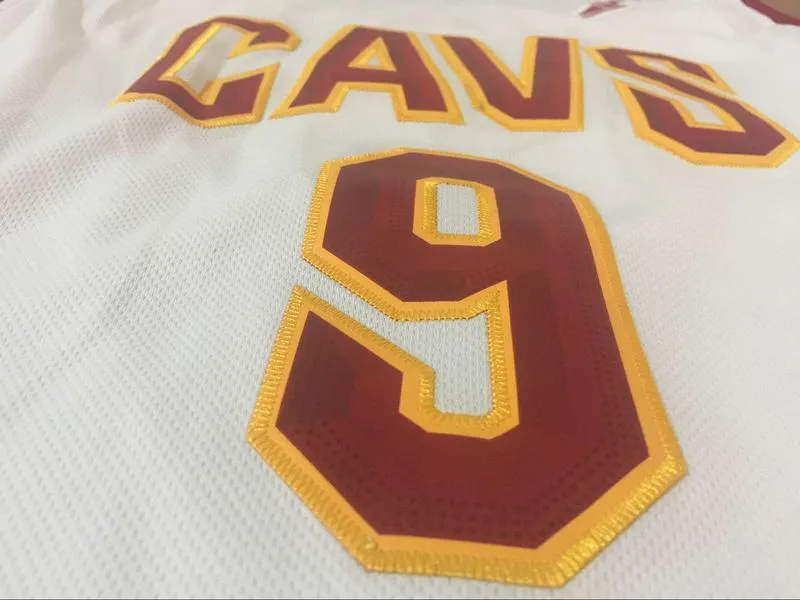 Men CAVS 9 Dwyane Wade Jersey White Cleveland Cavaliers Fanatics Icon edition