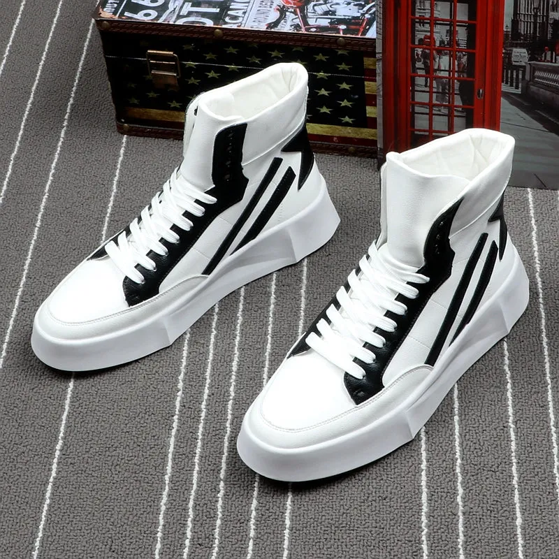 Men Fashion Ankle Boots High Quality High Top Short Boots Autumn Winter Spring Men Shoes Botas Hombre Sneakers