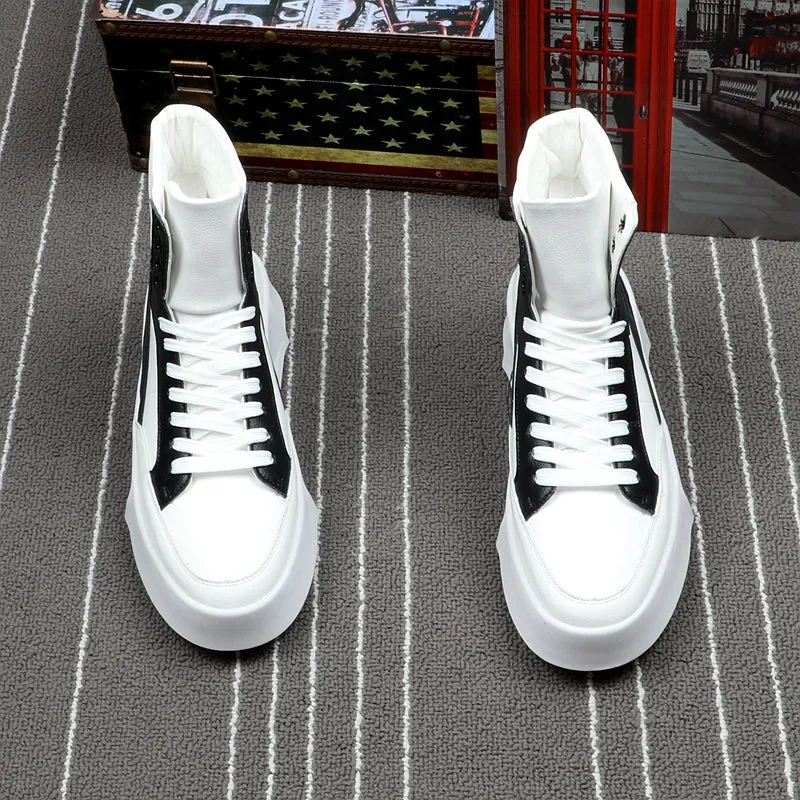 Men Fashion Ankle Boots High Quality High Top Short Boots Autumn Winter Spring Men Shoes Botas Hombre Sneakers