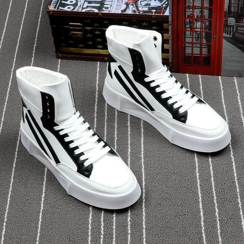 Men Fashion Ankle Boots High Quality High Top Short Boots Autumn Winter Spring Men Shoes Botas Hombre Sneakers