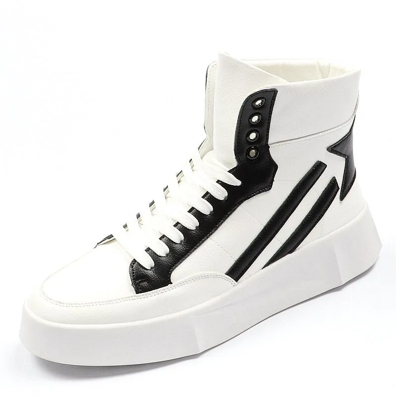 Men Fashion Ankle Boots High Quality High Top Short Boots Autumn Winter Spring Men Shoes Botas Hombre Sneakers