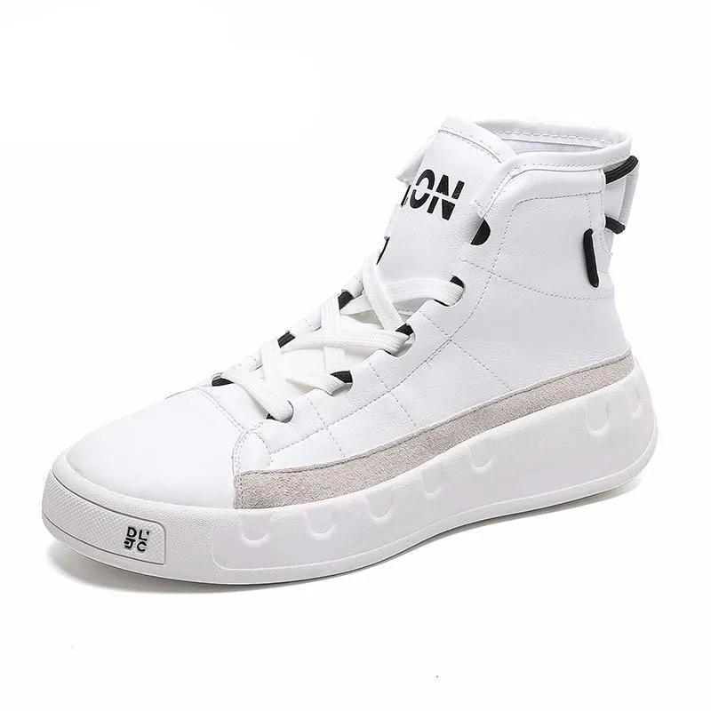 Men Fashion Casual Ankle Boots Spring Autumn Winter High Top Leisure Sneakers Male Luxury Youth Trending Shoes