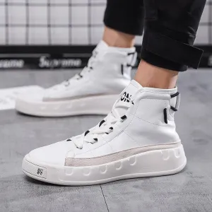 Men Fashion Casual Ankle Boots Spring Autumn Winter High Top Leisure Sneakers Male Luxury Youth Trending Shoes