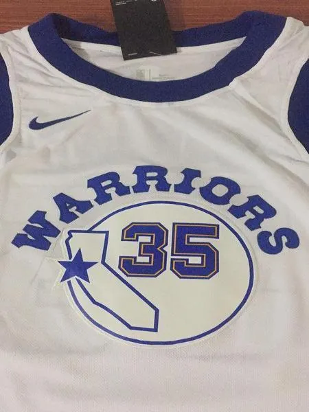 Men Golden State Warriors 35 Kevin Durant the Town Jersey White Fans