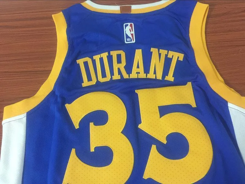 Men GSW 35 Kevin Durant Jersey Blue Golden State Warriors Jersey Fans