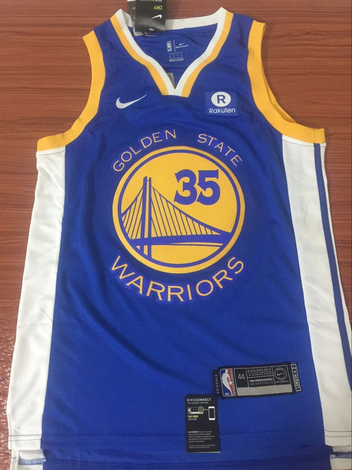 Men GSW 35 Kevin Durant Jersey Blue Golden State Warriors Jersey Fans