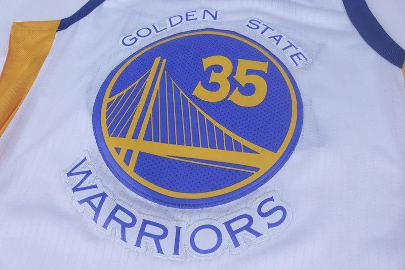 Men GSW 35 Kevin Durant Jersey White Golden State Warriors Player