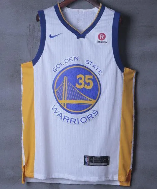 Men GSW 35 Kevin Durant Jersey White Golden State Warriors Player