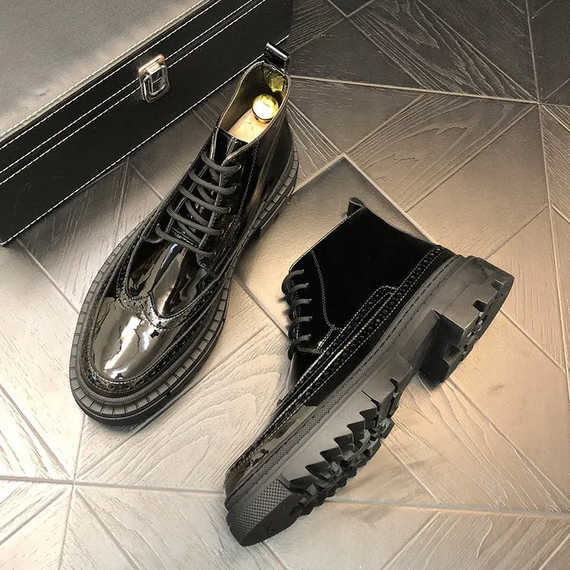 Men leisure party banquet dresses ankle boots