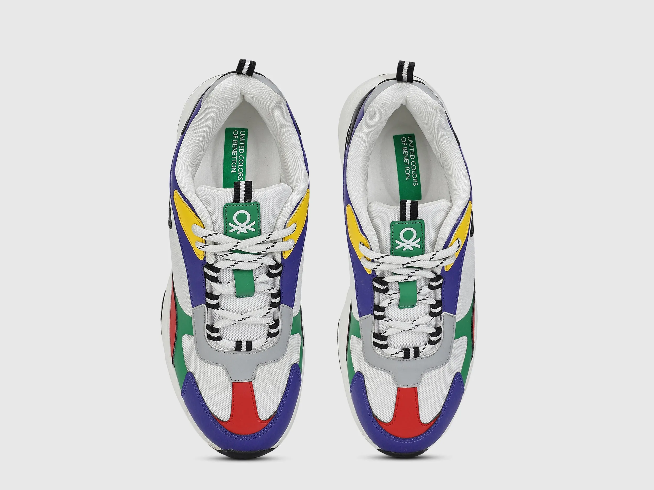 Men PU Mesh Colorblocked Sneakers