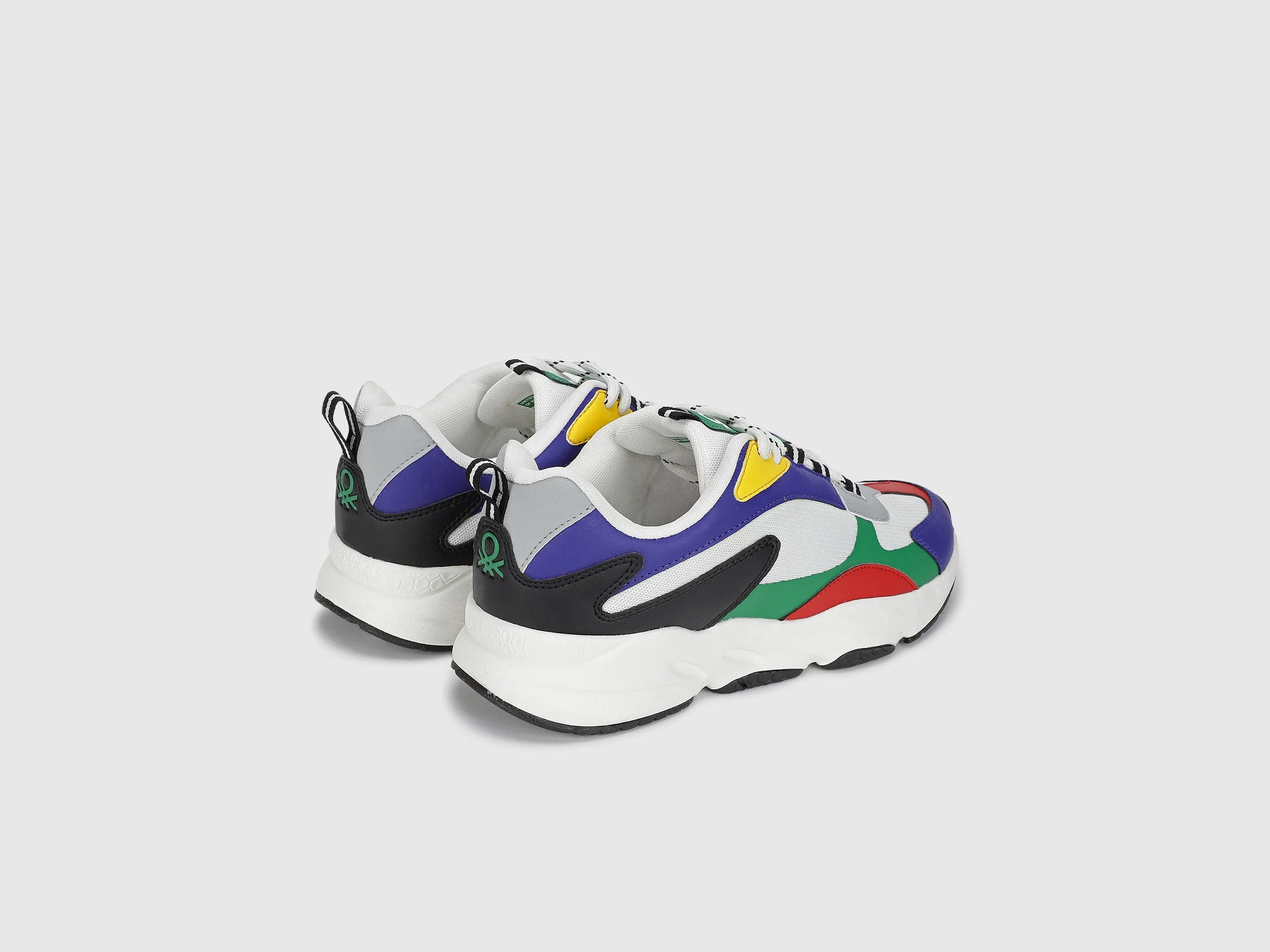 Men PU Mesh Colorblocked Sneakers