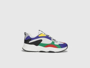 Men PU Mesh Colorblocked Sneakers