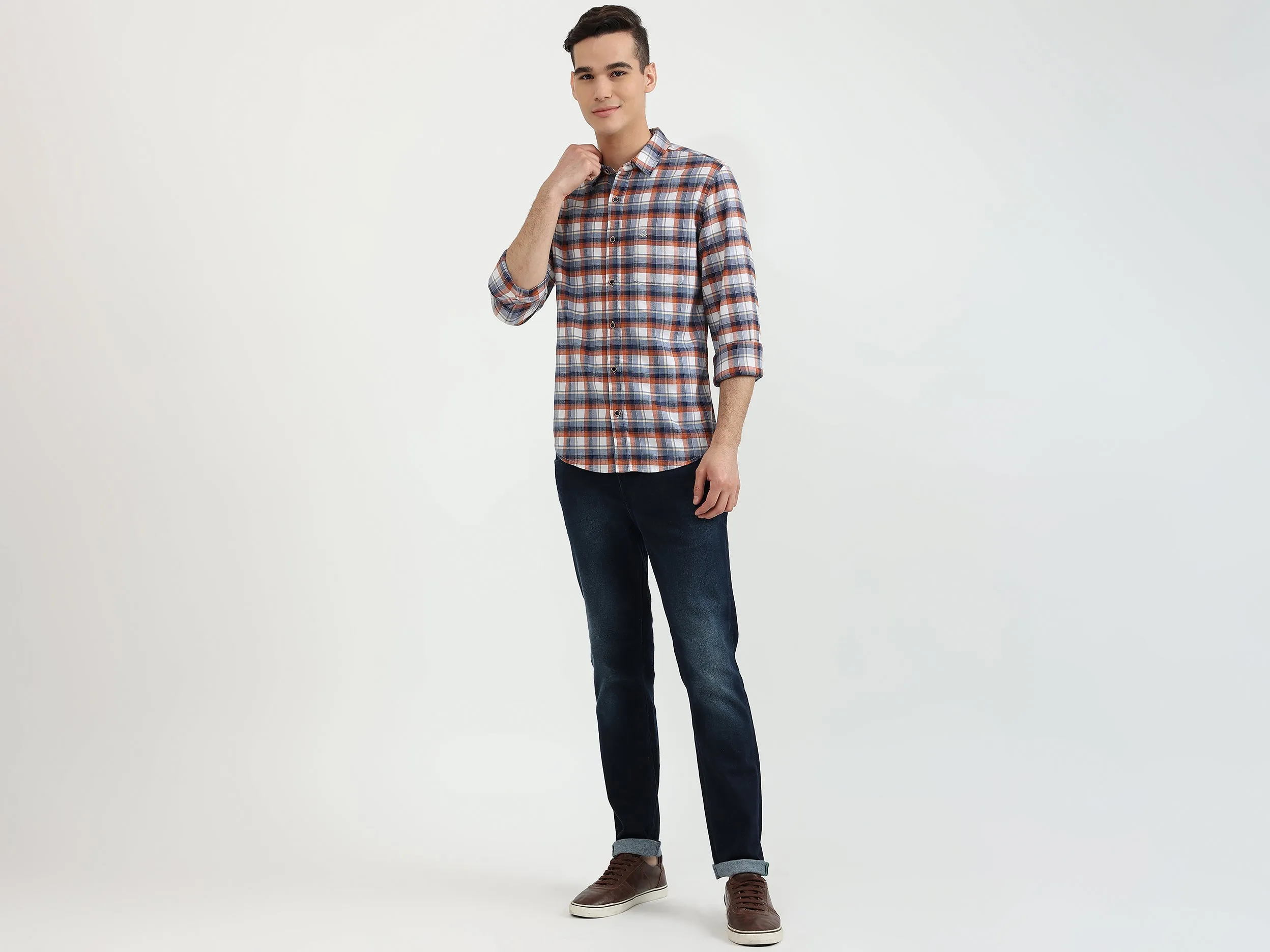 Mens Slim Fit Check Shirt