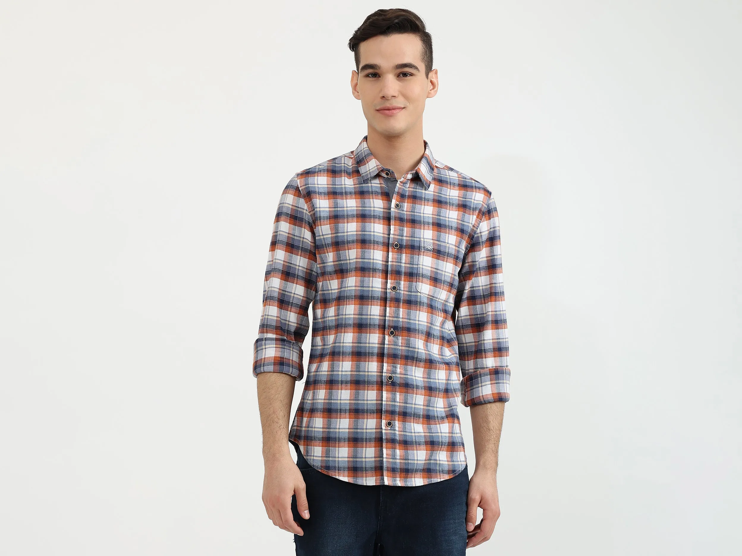 Mens Slim Fit Check Shirt