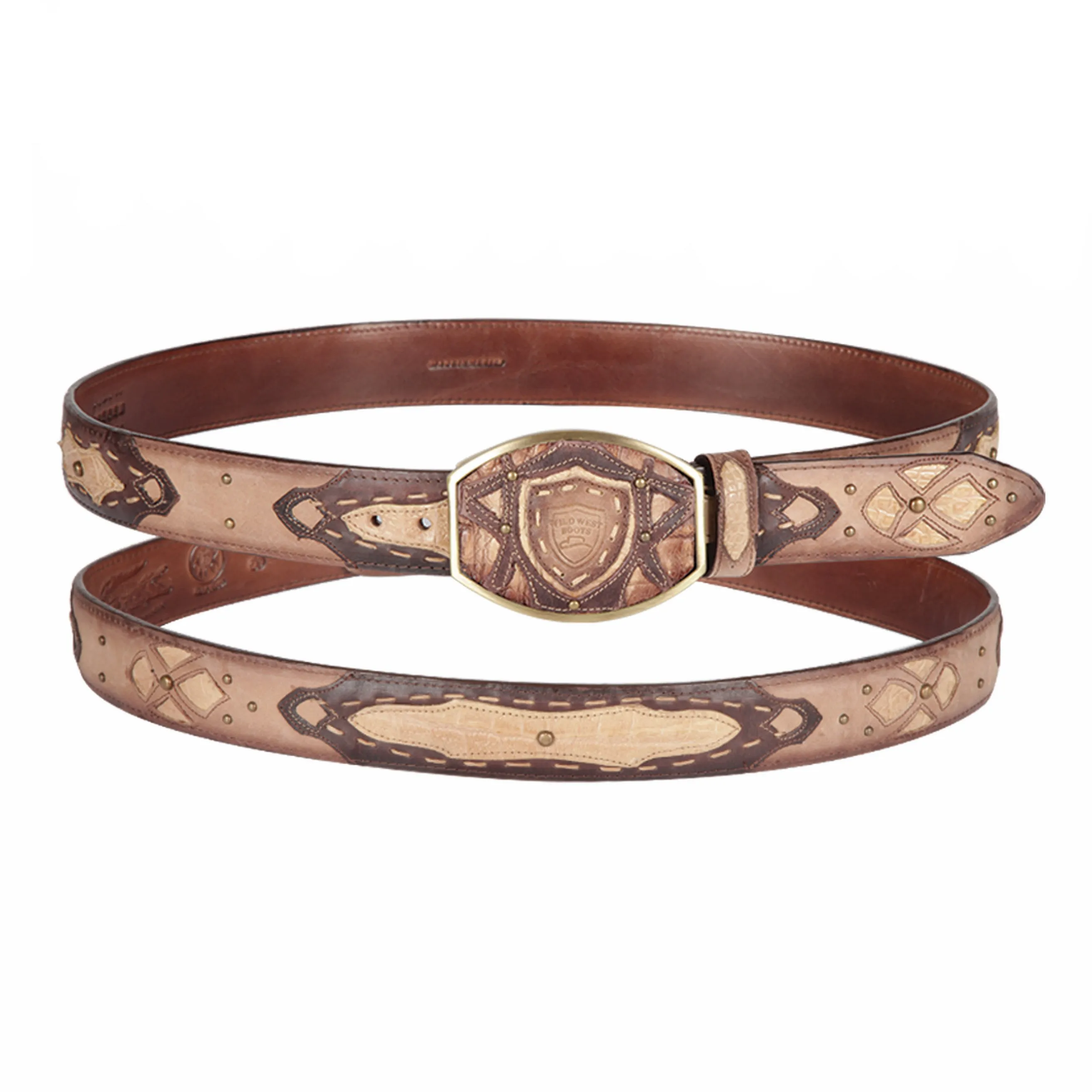 Men's Wild West Caiman Belly Belt