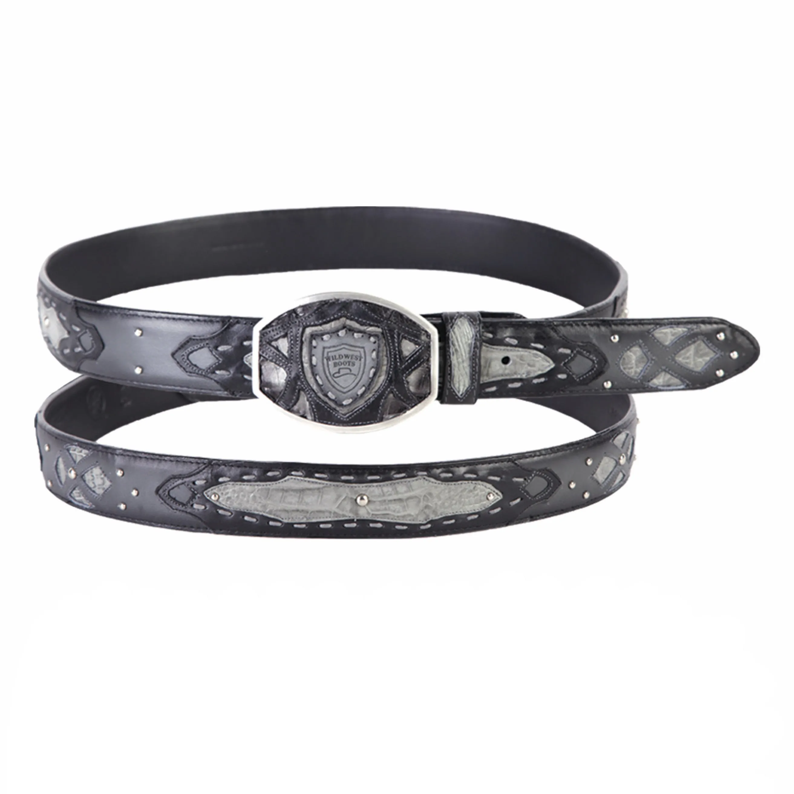 Men's Wild West Caiman Belly Belt
