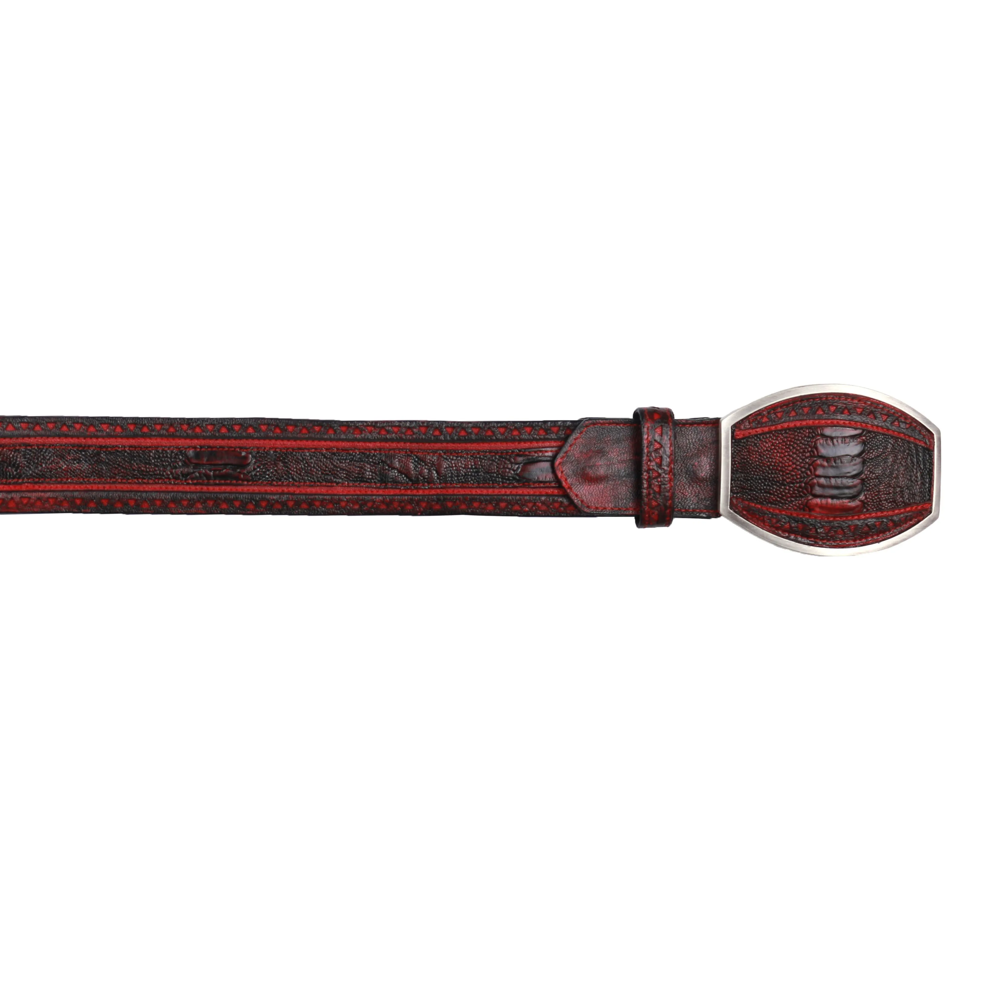 Men's Wild West Ostrich Leg Belt