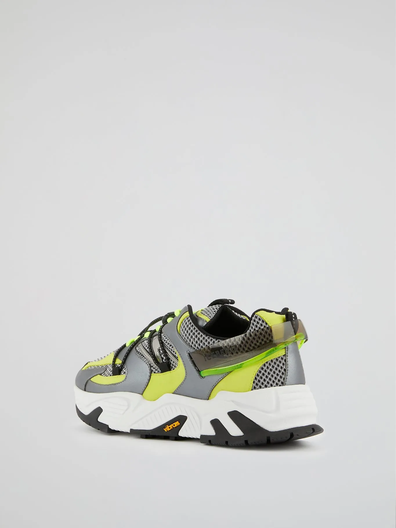 Metallic Mesh Panel Chunky Sneakers