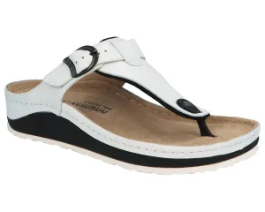 MILA White Calfskin Leather