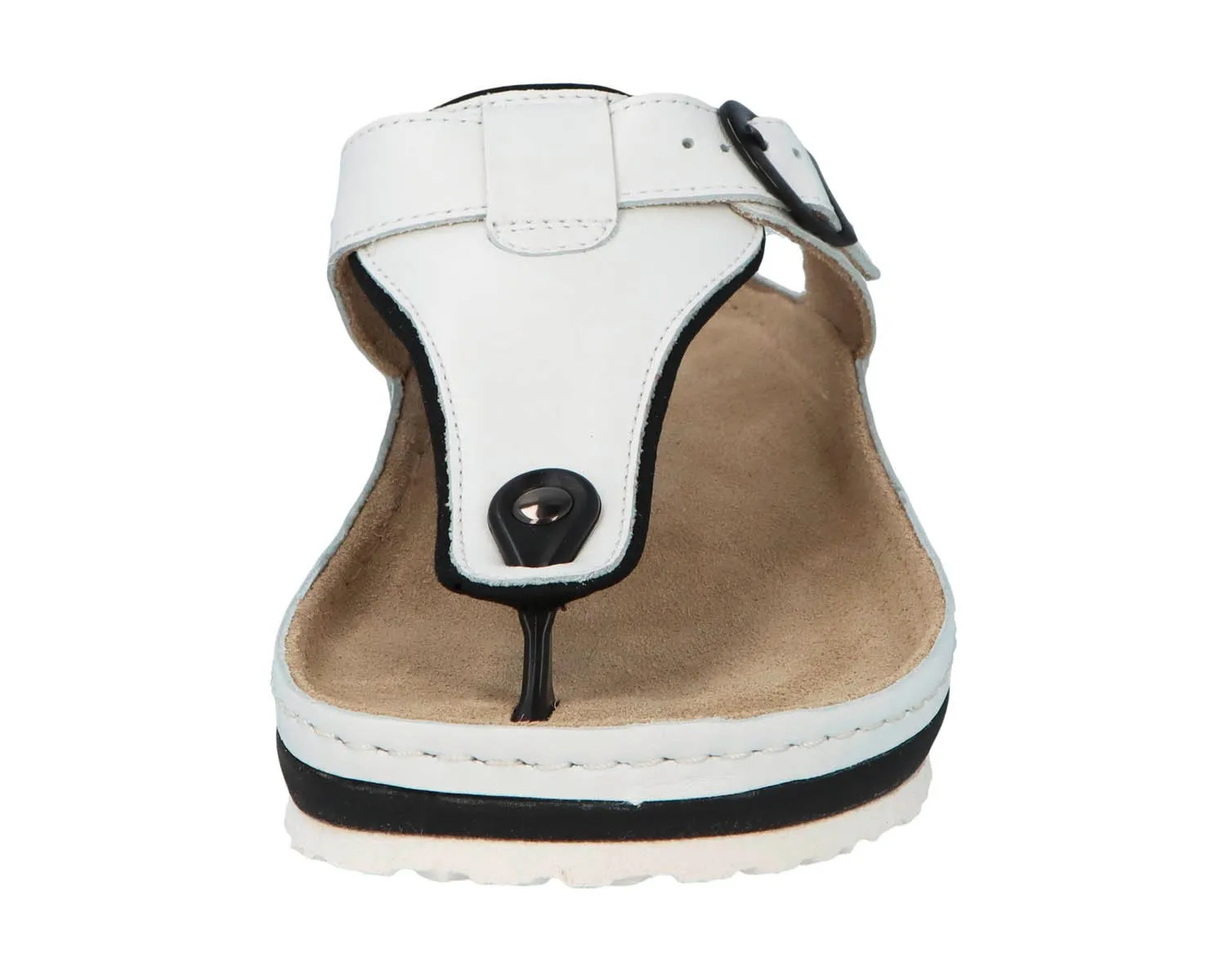 MILA White Calfskin Leather