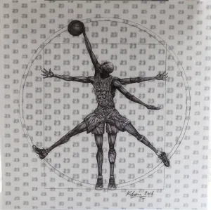 MJ Vitruvian Athlete - Black & White