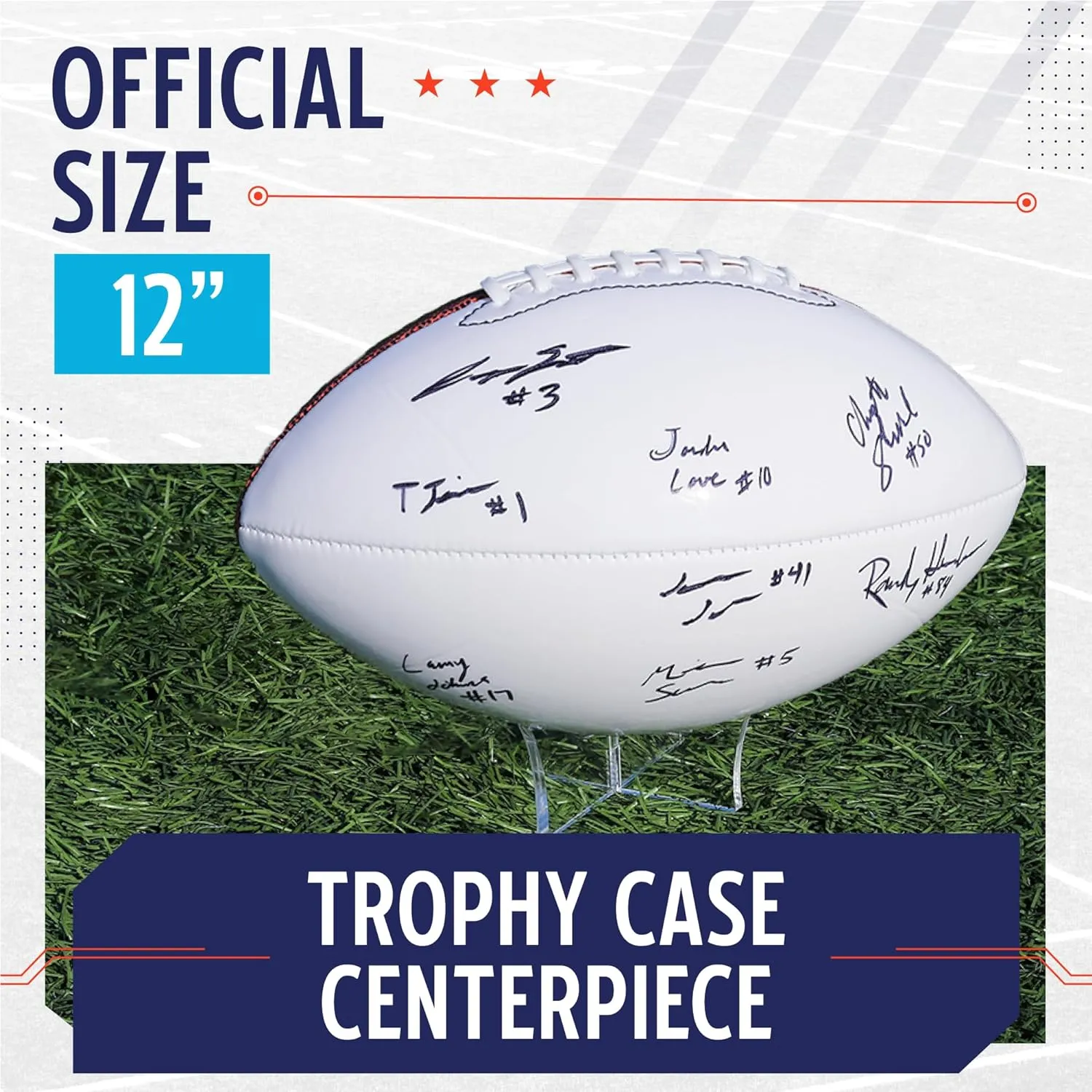 Murray Sporting Goods Autograph Football with Stand