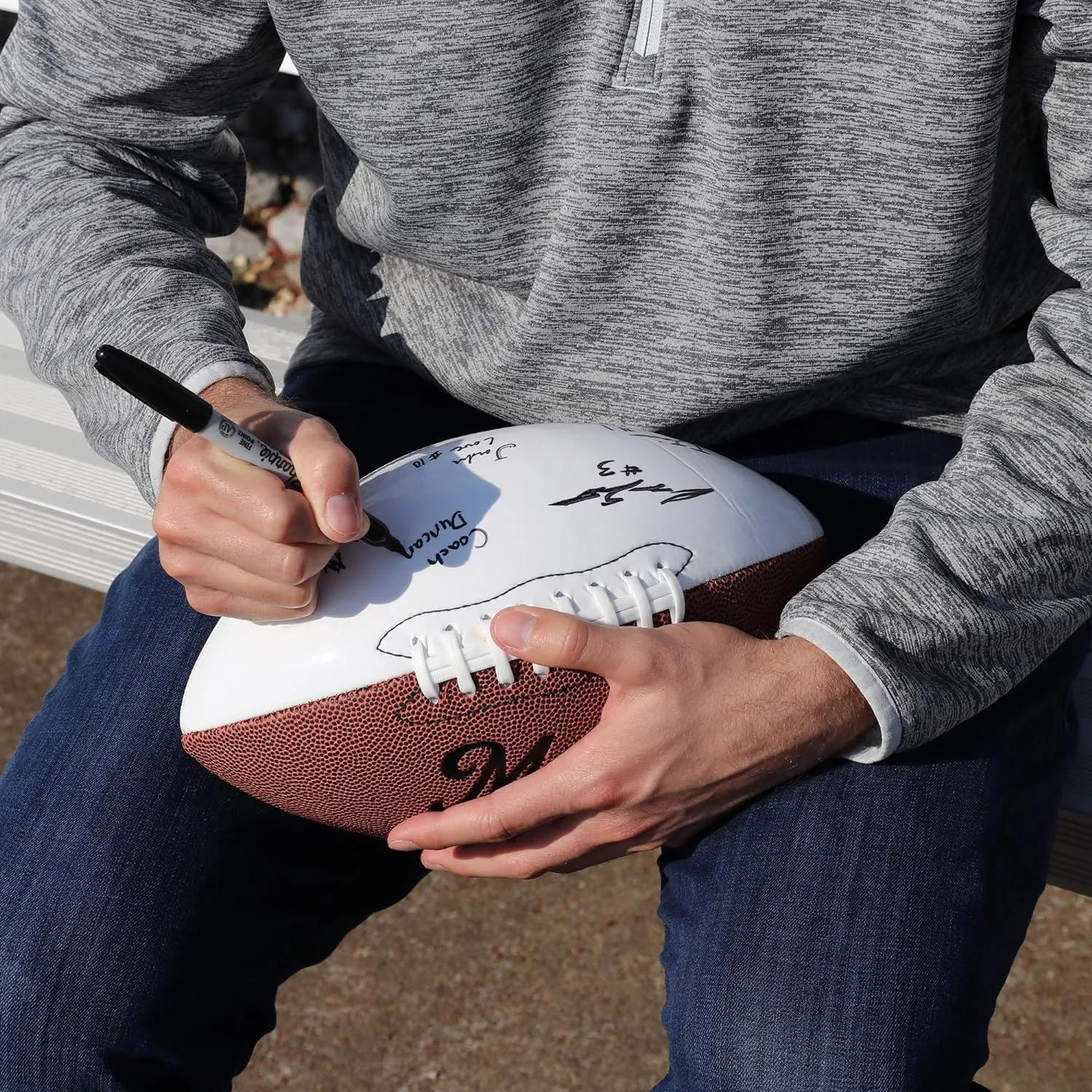 Murray Sporting Goods Autograph Football with Stand