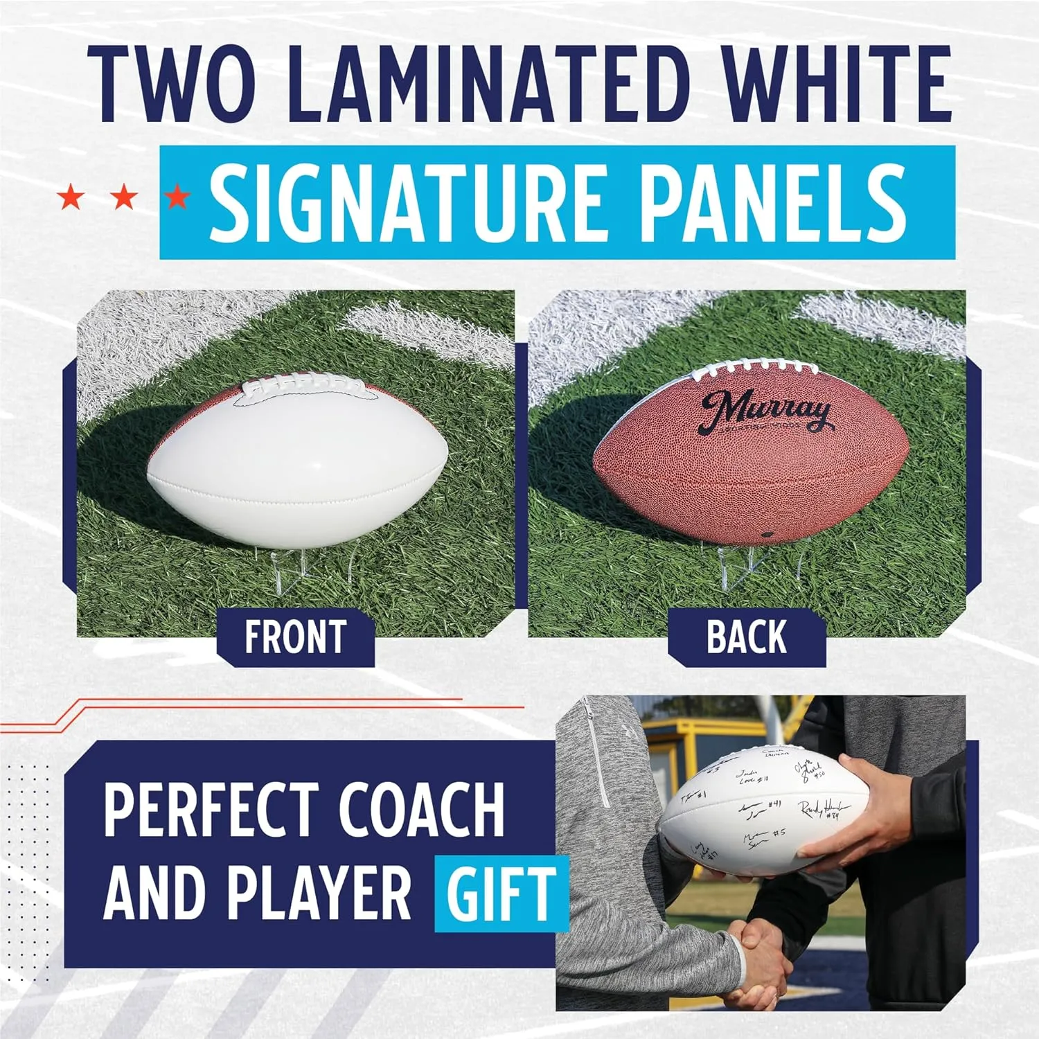 Murray Sporting Goods Autograph Football with Stand