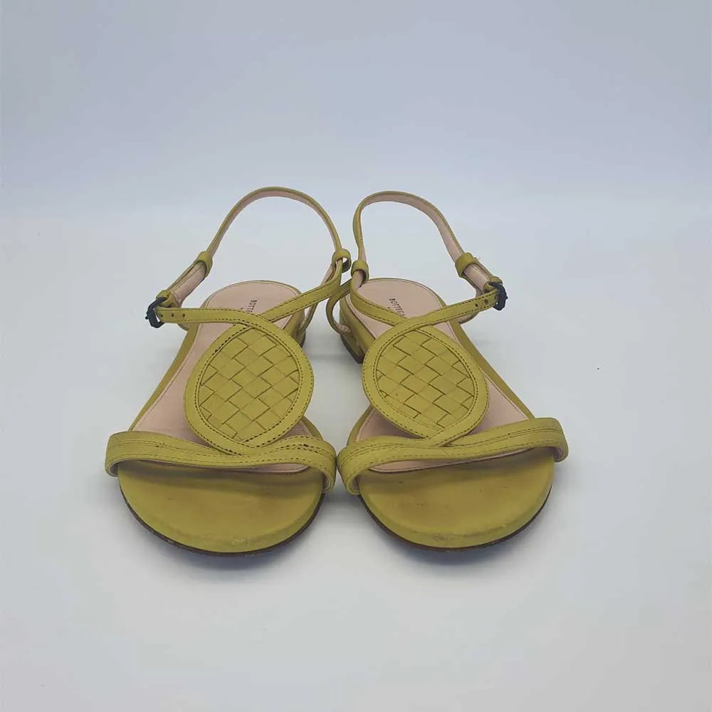 Mustard Intreciatto Sandals